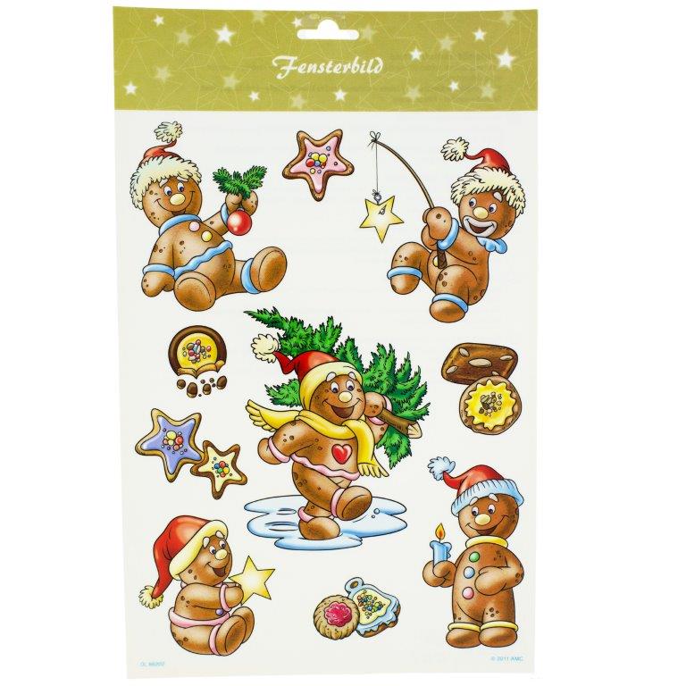 Selbstklebende Fensterbilder zur Weihnachtszeit