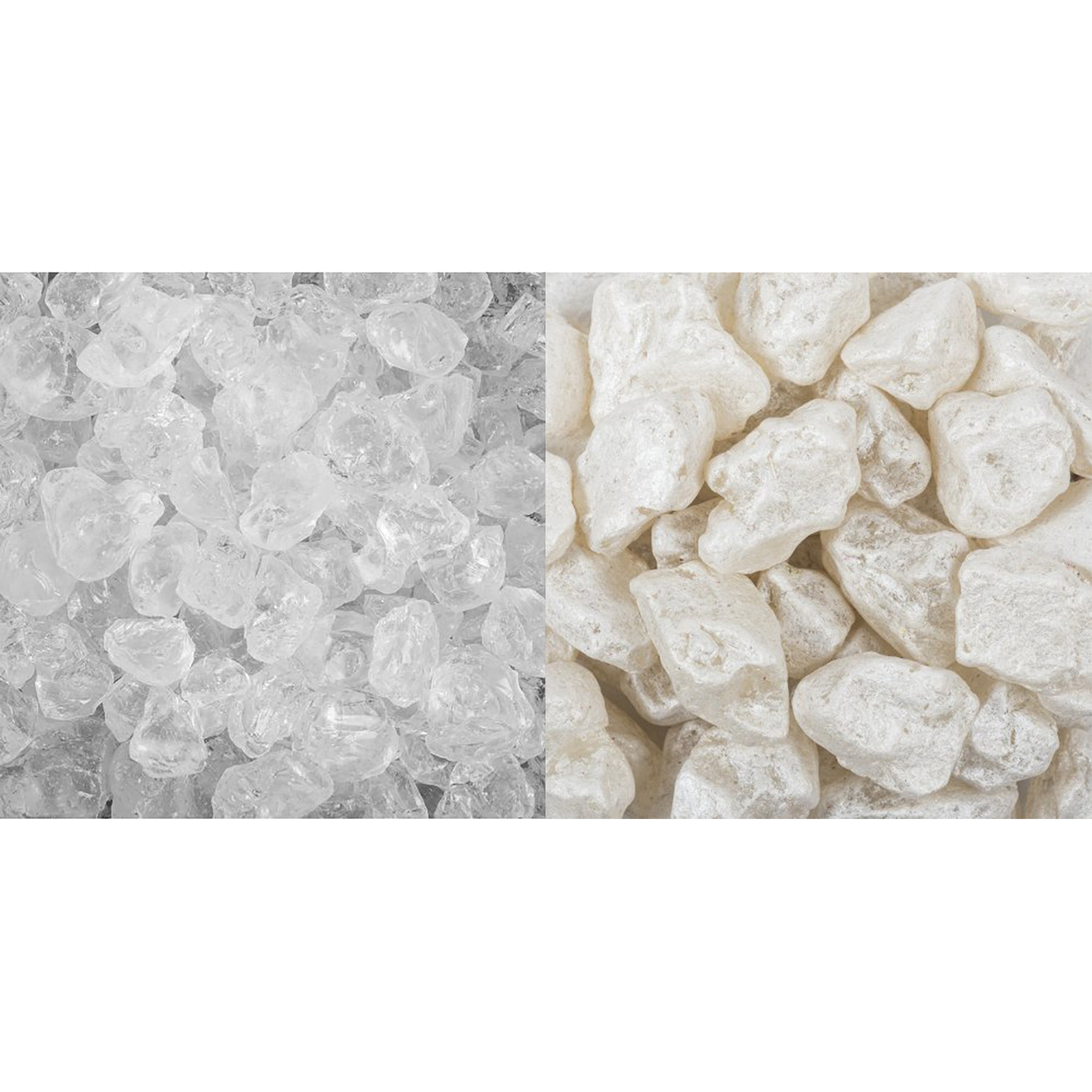 Glassteine zur Dekoration, 1 kg Beutel, 1 - 2 cm