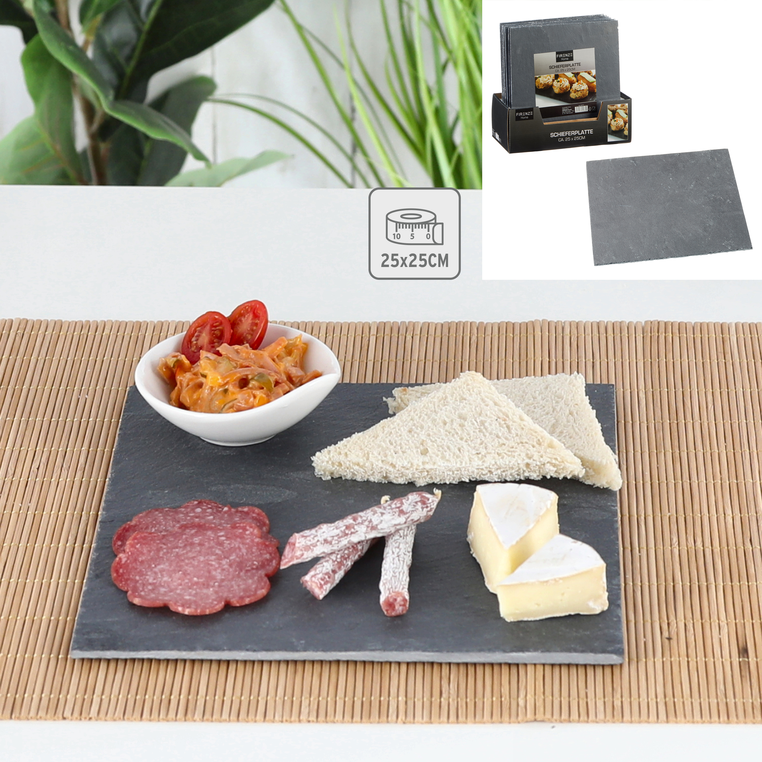 6 x Schieferplatten in verschiedenen Längen und Formen