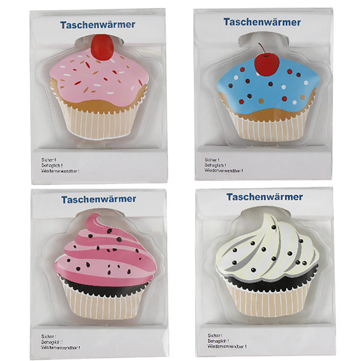 4- tlg. Set Taschenwärmer Törtchen Cup Cake