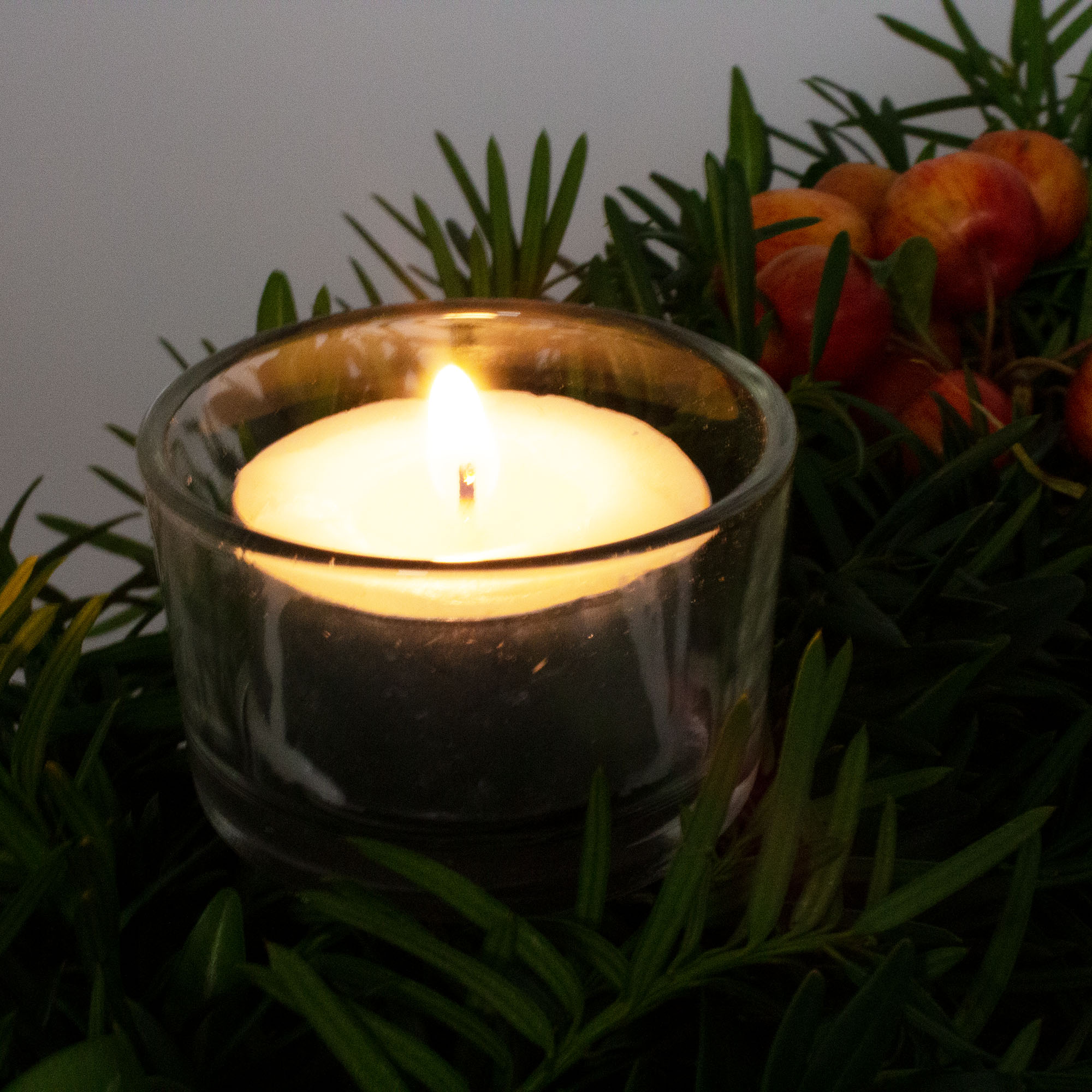 4-tlg. Set Adventskranz-Stecker aus Glas oder Metall
