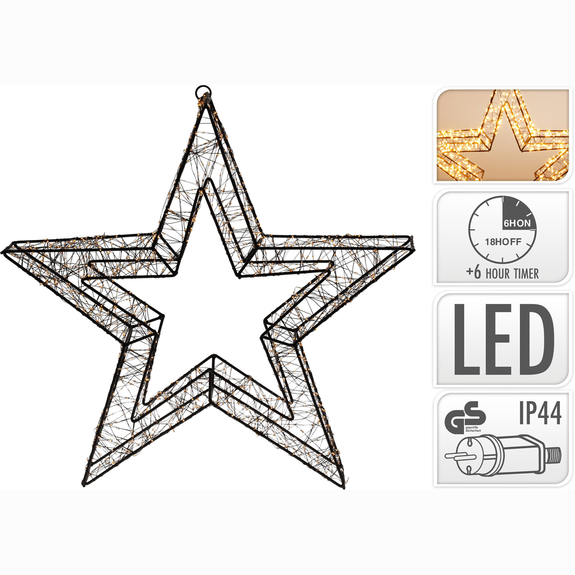 LED Weihnachtsbeleuchtung mit 960 warmweissen LED´s - Für Innen- und Außenbereich inkl. Timer