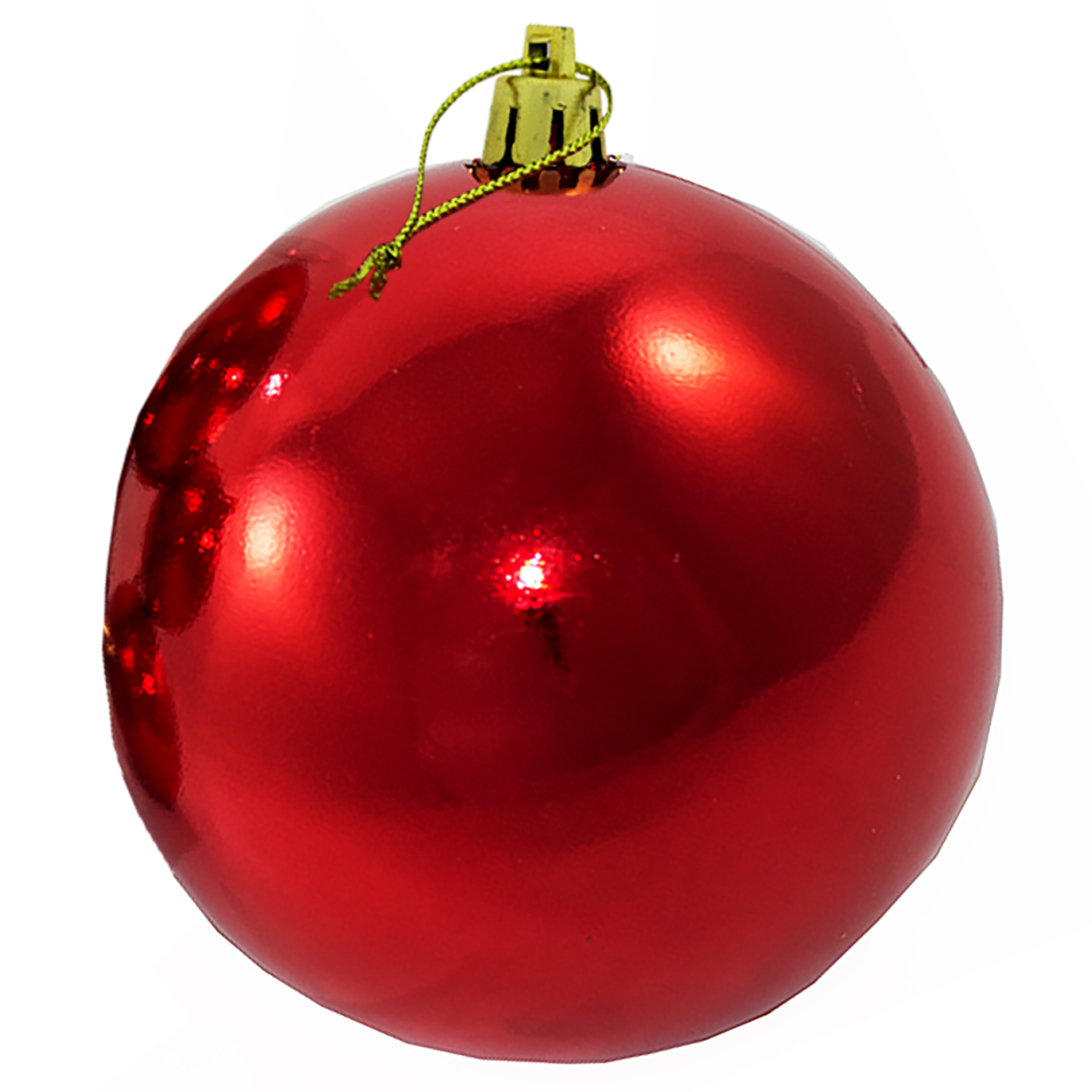 6-tlg Set Weihnachtskugeln aus Kunststoff für Innen und Außen Ø 12 cm