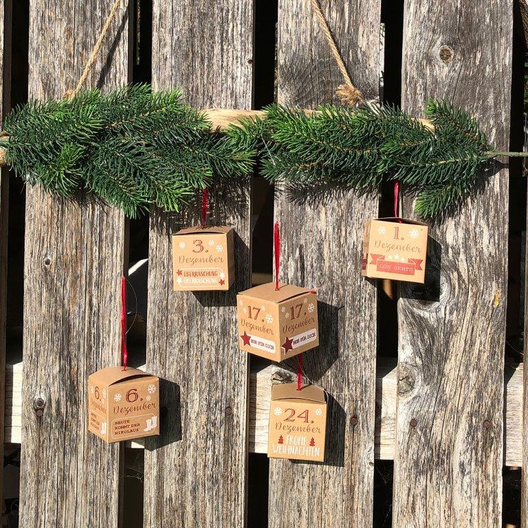 Adventskalender DIY Bastelset, Boxen 24-tlg.