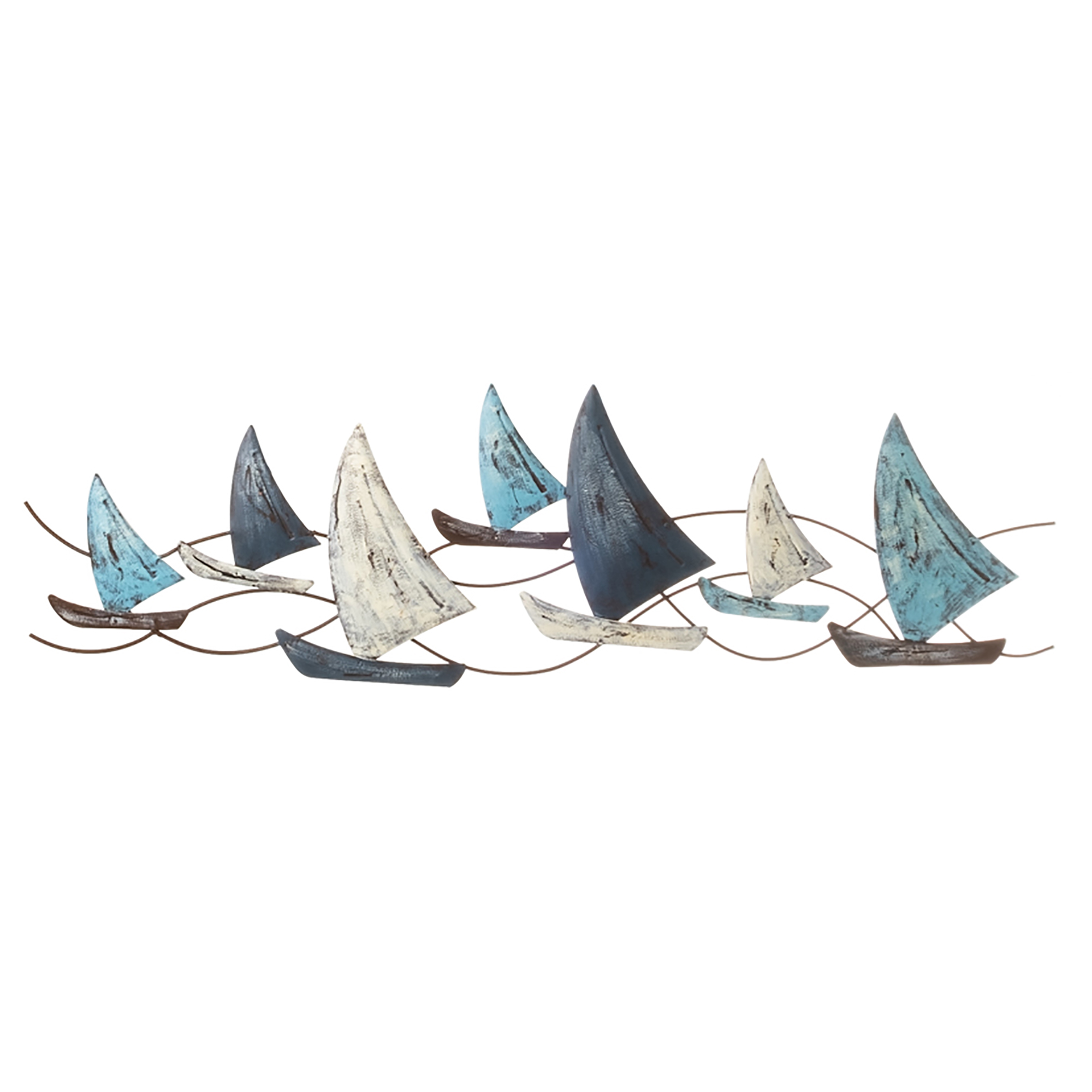Wanddeko "Segelschiffe" 75 x 2,5 x 19 cm