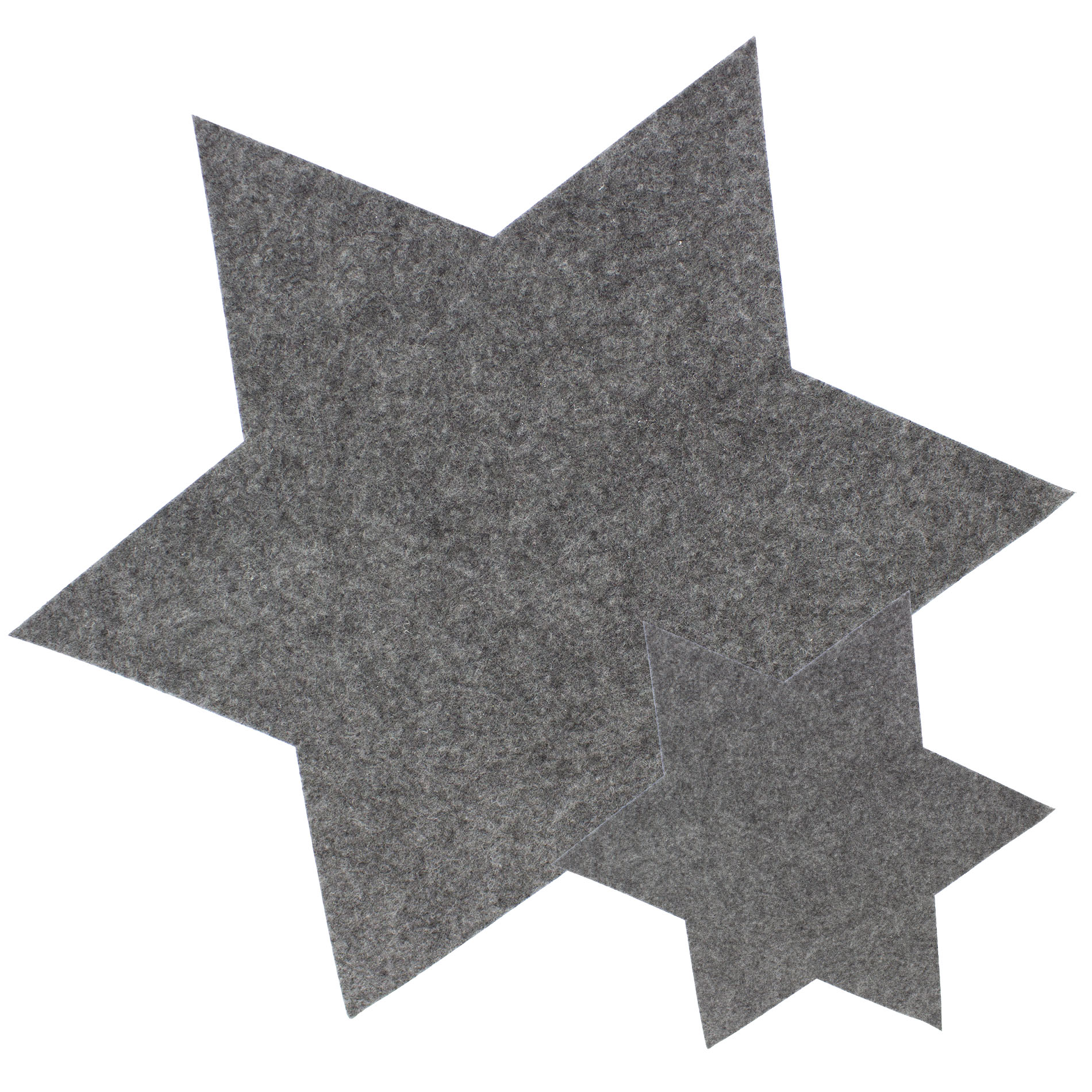 6 x Filzsterne in verschiedenen Größen und Farben Ø 15 cm, 20 cm, 35 cm - Deko und Tischset