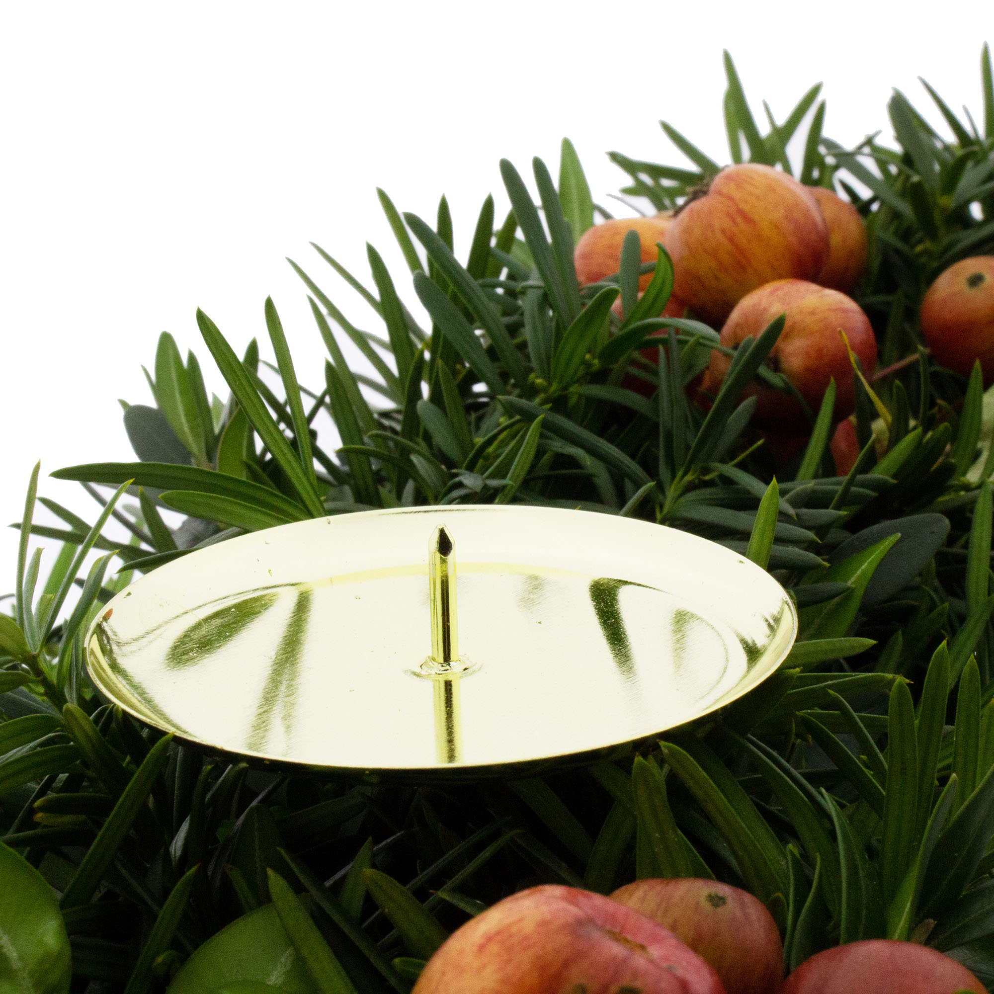 4-tlg. Set Adventskranz-Stecker aus Glas oder Metall