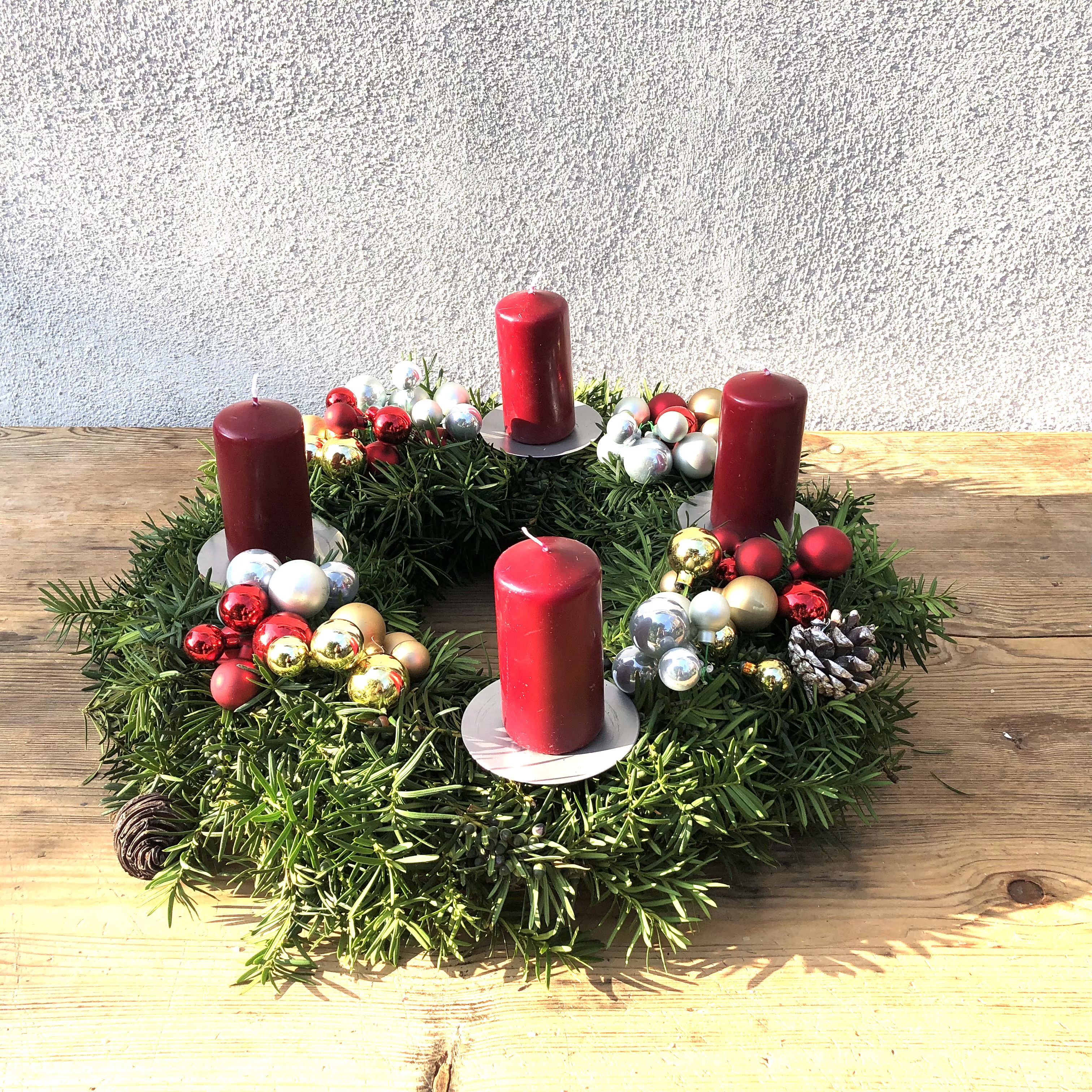 4 x Kerzenhalter aus Metall für Adventskranz Ø 8 cm
