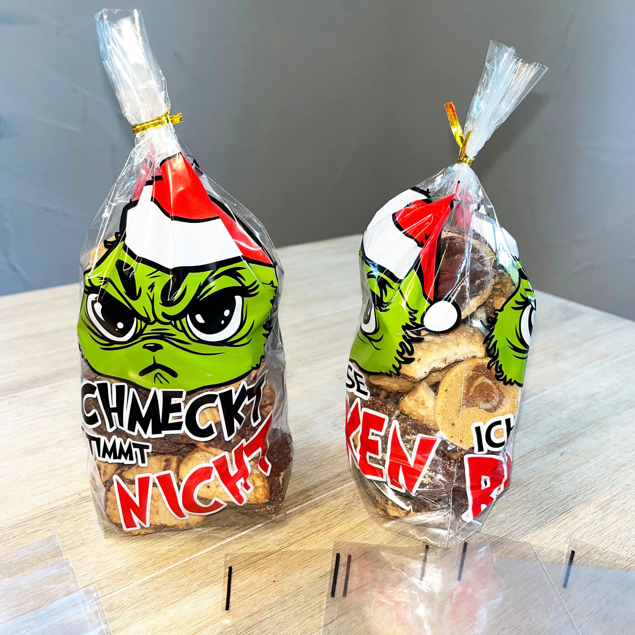 48 x Gebäcktüten - Geschenktüten "Festtags-Muffel" 14 x 24 cm (B/H/)