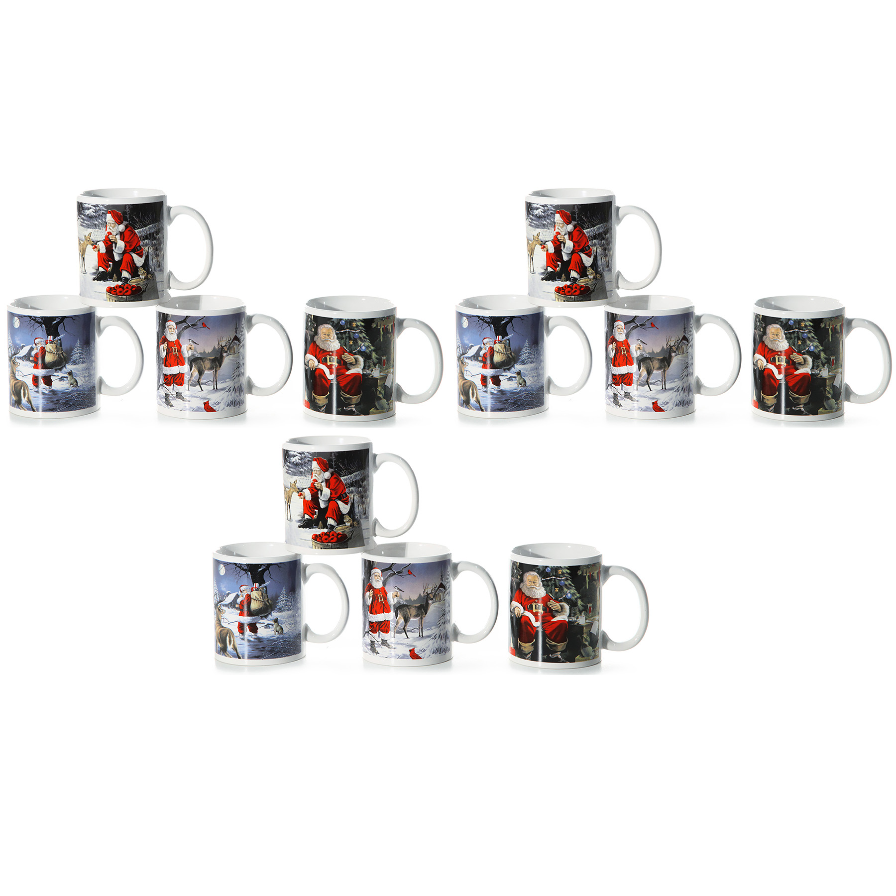 12 x Weihnachtstassen mit schönen Motiven