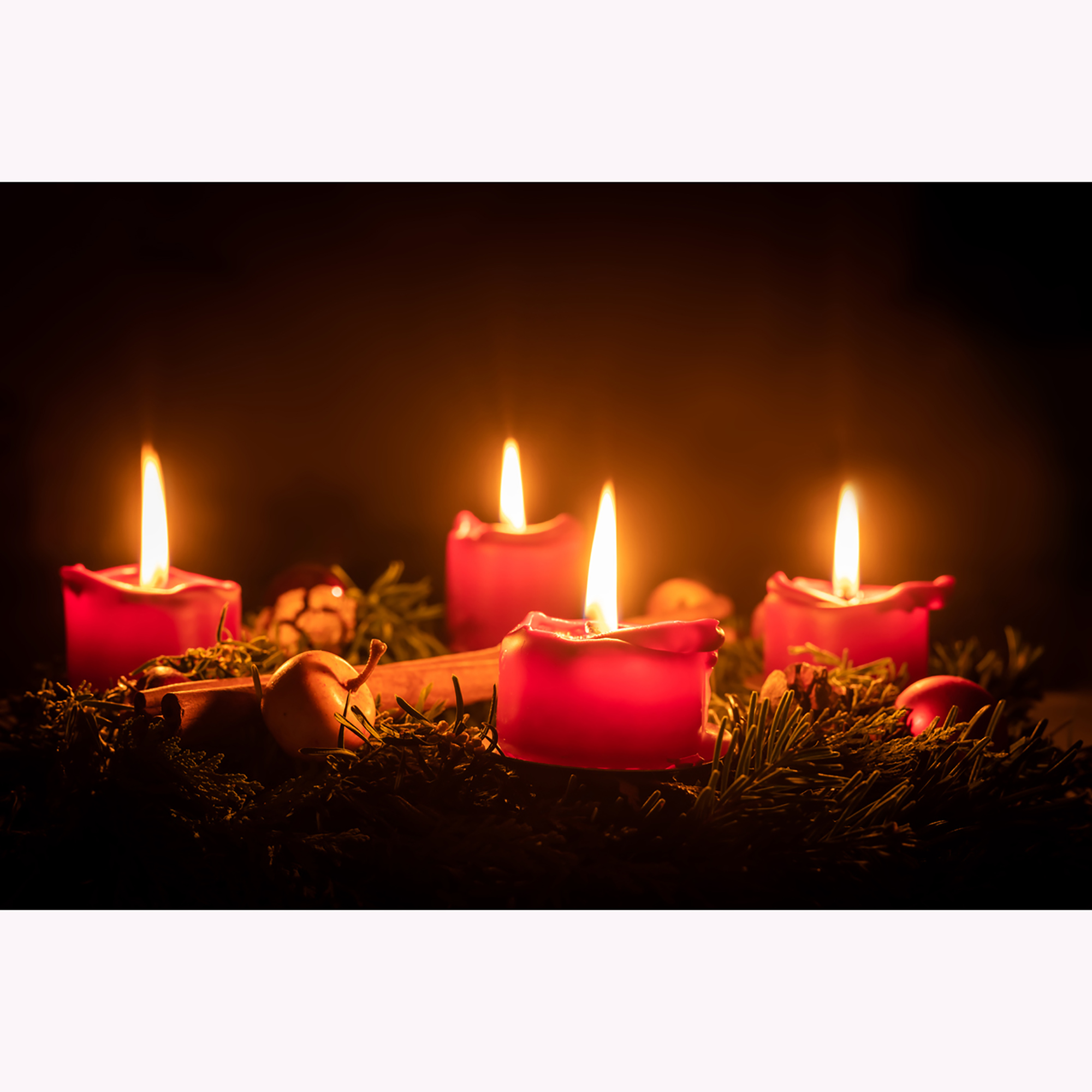 4-tlg. Set Adventskranz-Stecker aus Glas oder Metall