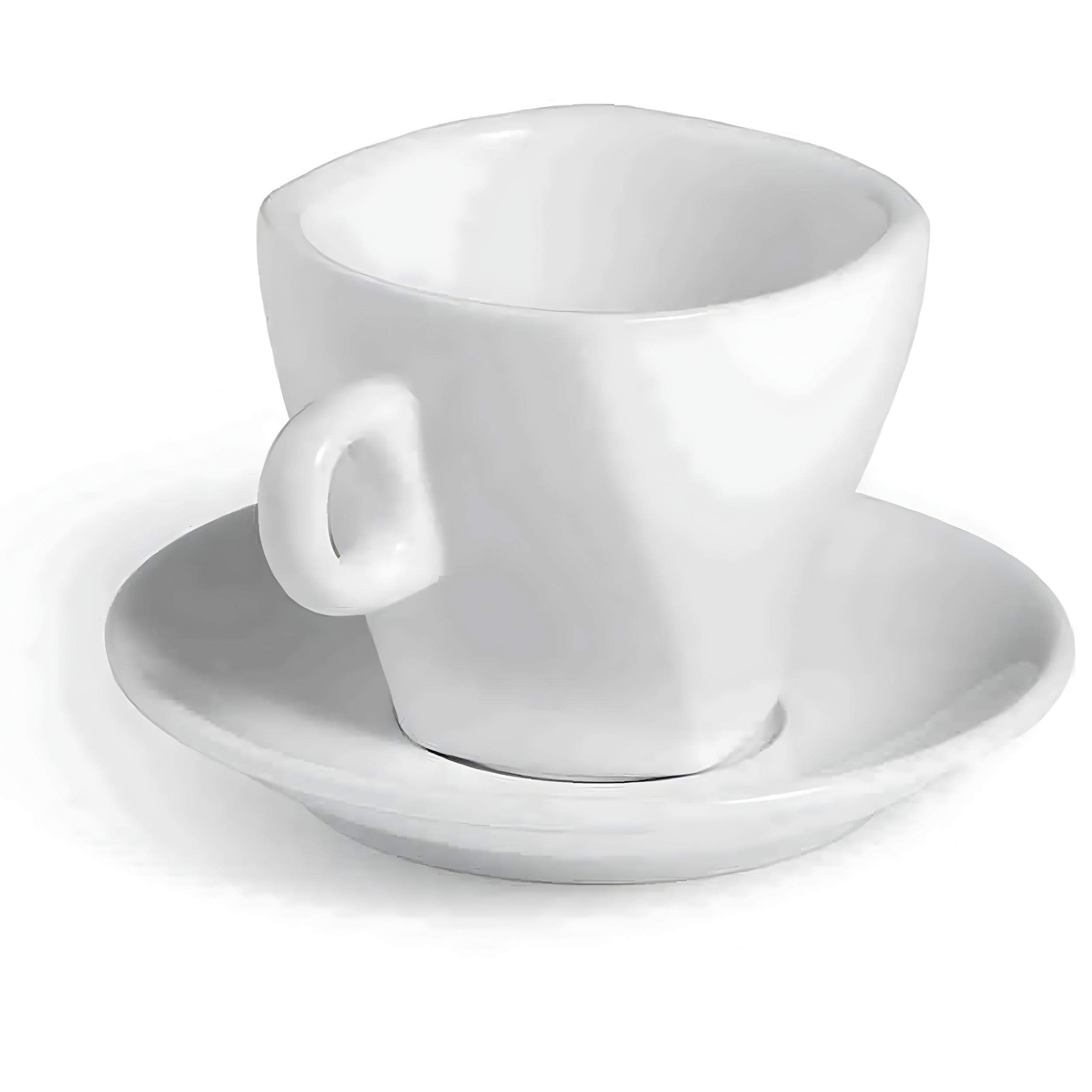 6er Kaffeetassen Set aus Porzellan mit Unterteller - 180 ml