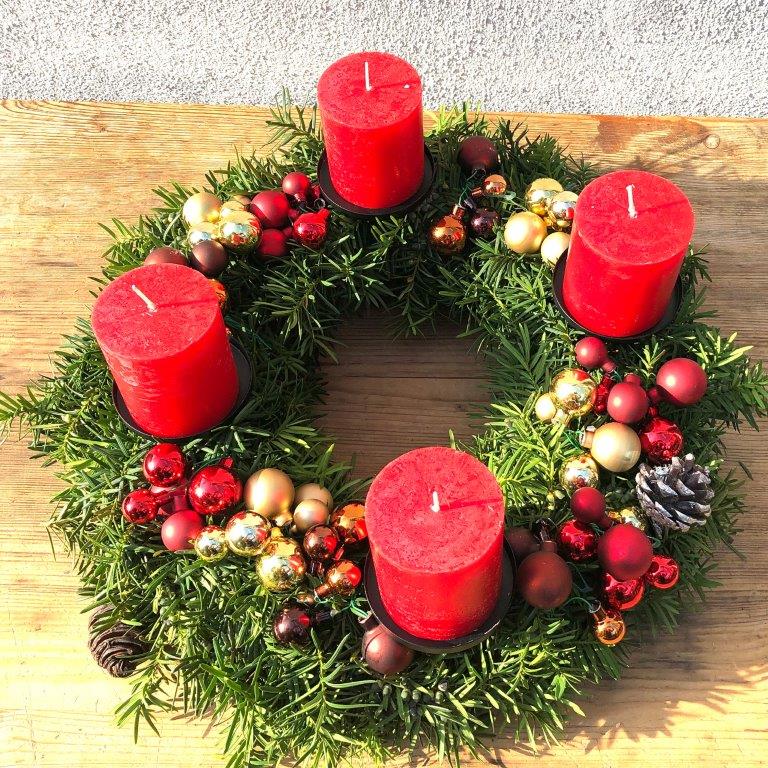 4 x Kerzenhalter aus Metall mit Pick für Adventskranz