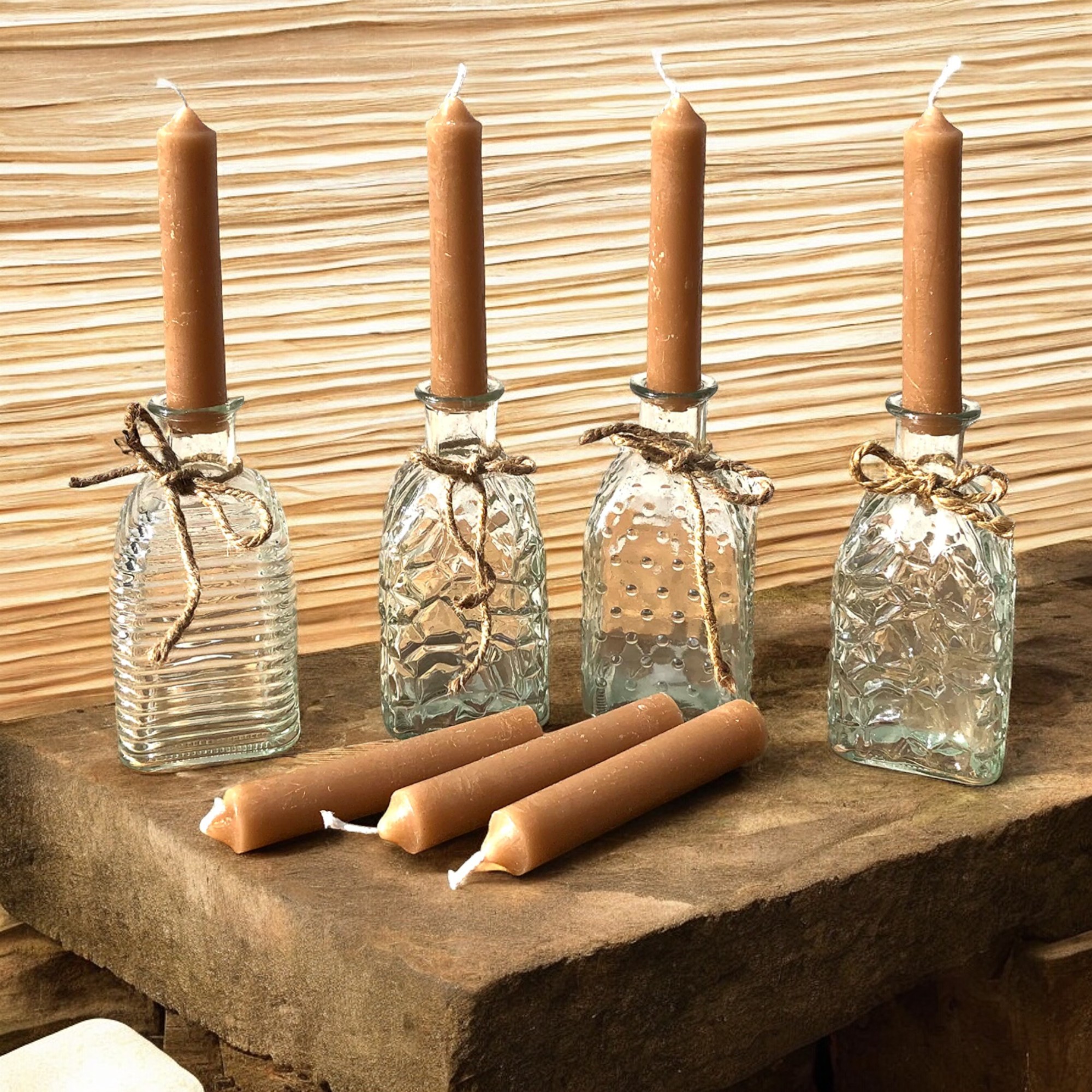12 x kleine Vasen aus Glas Vintage in zauberhaften Designs