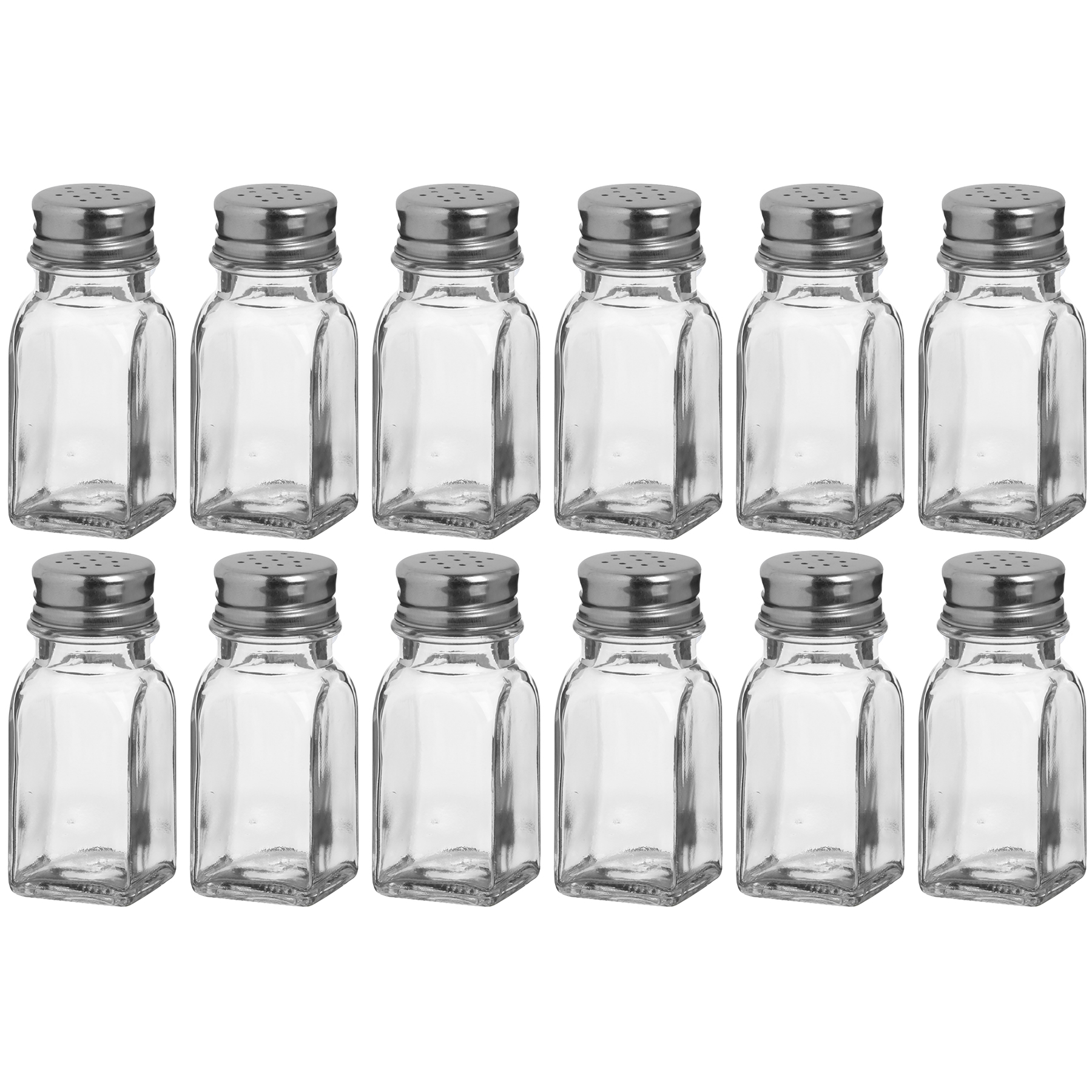 12 x Gewürzgläser mit Deckel aus Edelstahl und