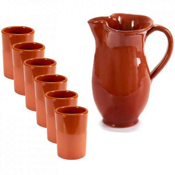 6 x Weinbecher und/oder Tonkrug 250 ml/1000 ml