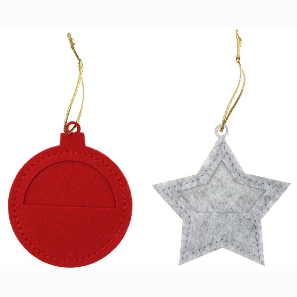 Weihnachtliche Filz-Applikationen für Geldgeschenke in verschiedenen Designs