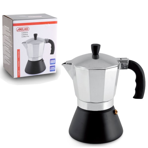Espressokocher aus Aluminium für 6 Tassen