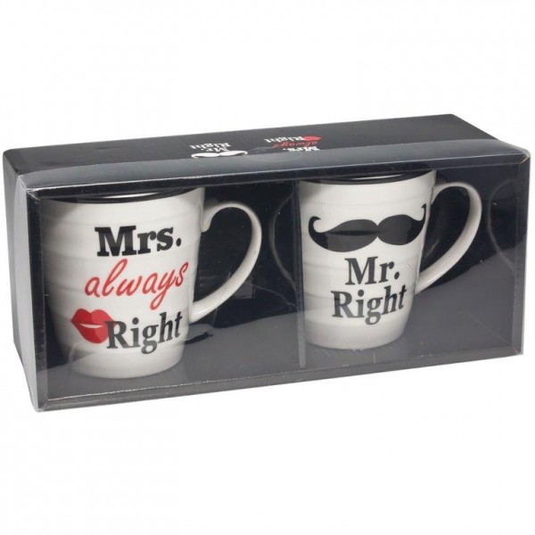 Becher Mr. und Mrs. aus Keramik