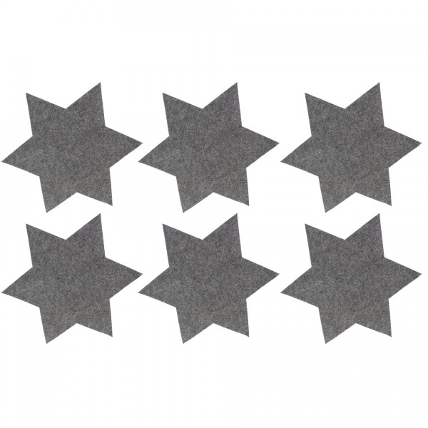 6 x Filzsterne in verschiedenen Größen und Farben Ø 15 cm, 20 cm, 35 cm - Deko und Tischset