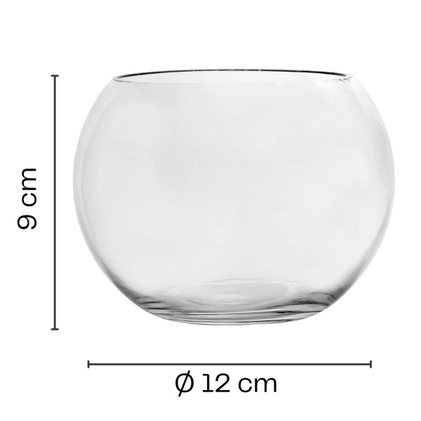 Vasen in Kugelform aus Glas - Windlichter Glas rund