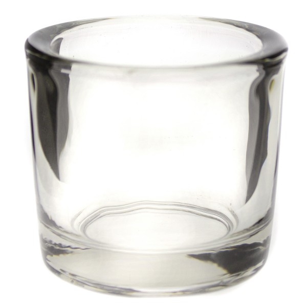 12 x Teelichtgläser - Windlichter 6,5 x 6 cm, massives Glas