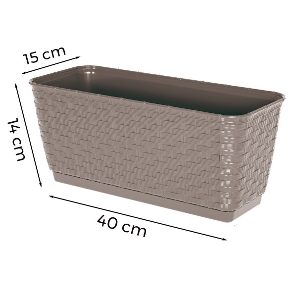 Balkonkasten - Blumenkasten aus Kunststoff - Ratolla P