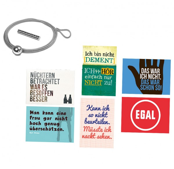 6-tlg. Set Postkarten Männer-Edition inkl. Fotoseil