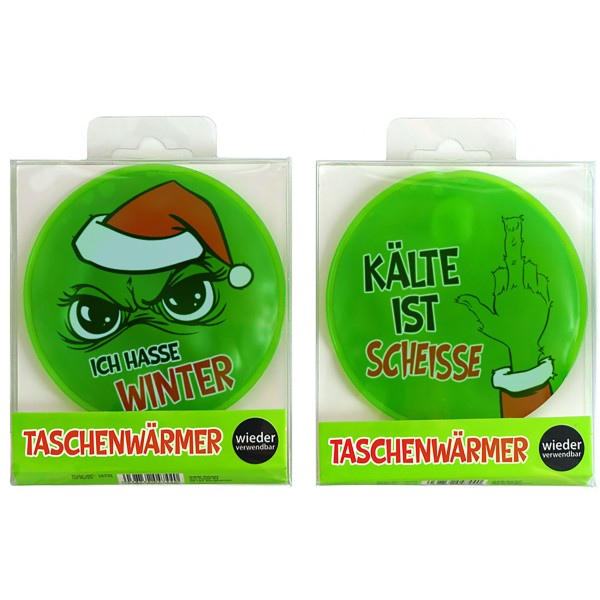 Taschenwärmer "Festtags-Muffel" Ø 8,5 cm - wiederverwendbar