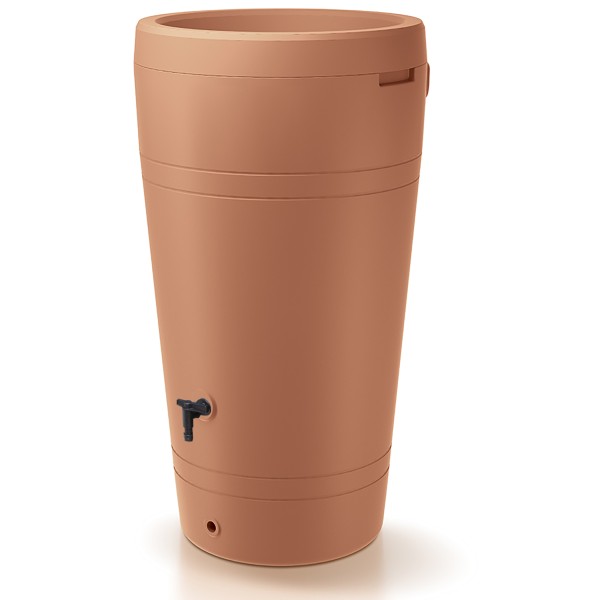 Regentonne aus Kunststoff - elegante Form - 230 Liter H 110 cm