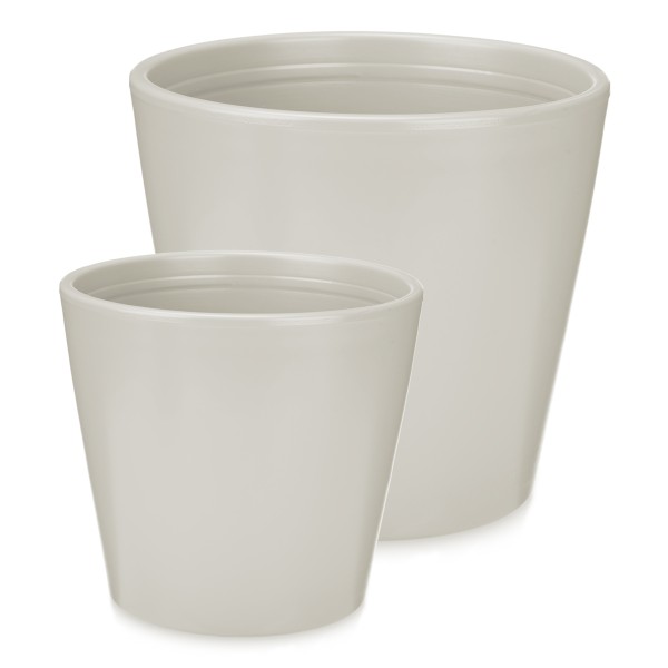 2er Set Blumenübertöpfe "Sophia" aus matter Keramik