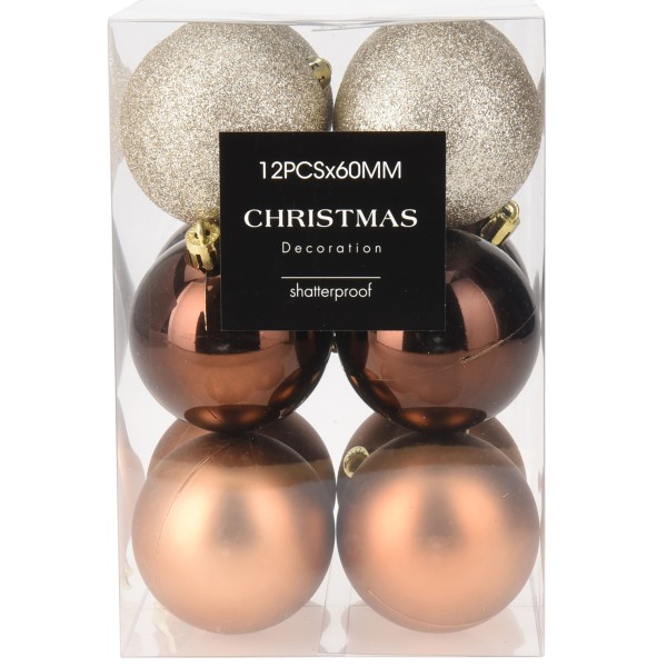 Weihnachtskugeln aus Kunststoff - von Ø 4 cm - 5 cm - 6 cm