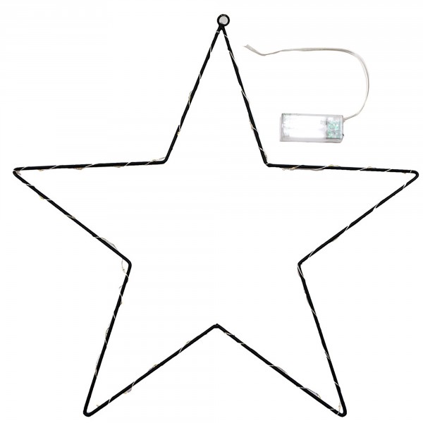 LED Weihnachtsstern - warmweiß mit Timer - batteriebetrieben