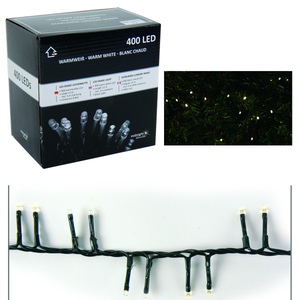 Snake LED Lichterkette 400 LEDs Indoor und Outdoor