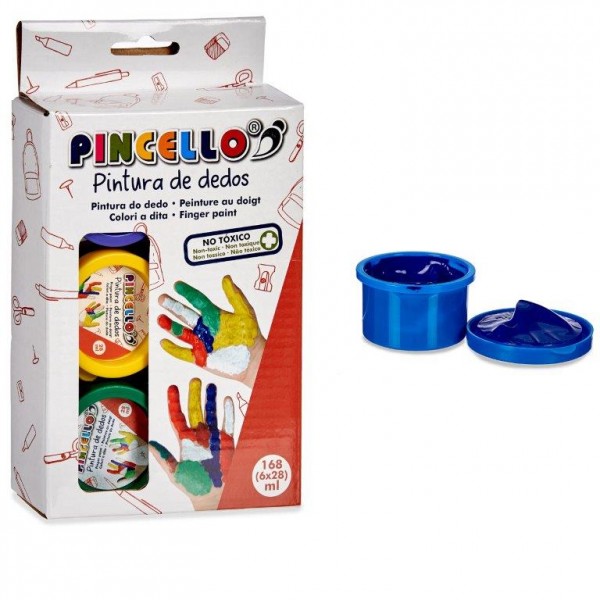 Fingerfarben-Set "Pincello" für Kinder - 6 Farben