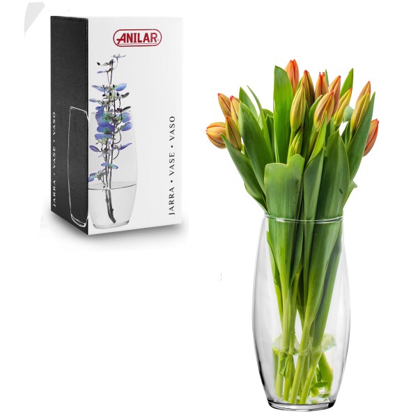 Vase aus Glas H 21,5 cm