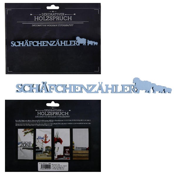 Holzschrift 3D Schäfchenzähler 21,4 cm