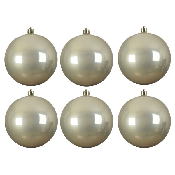 6 x Weihnachtskugeln für den Außenbereich Ø 10-15 cm, frostfest und witterungsbeständig