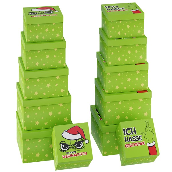 Geschenkboxen "Festtags-Muffel" 6-teiliges Set