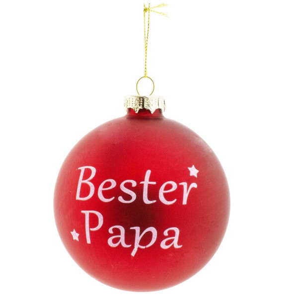 Weihnachtskugeln aus Glas für Mama-Papa-Oma-Opa Ø 10 cm