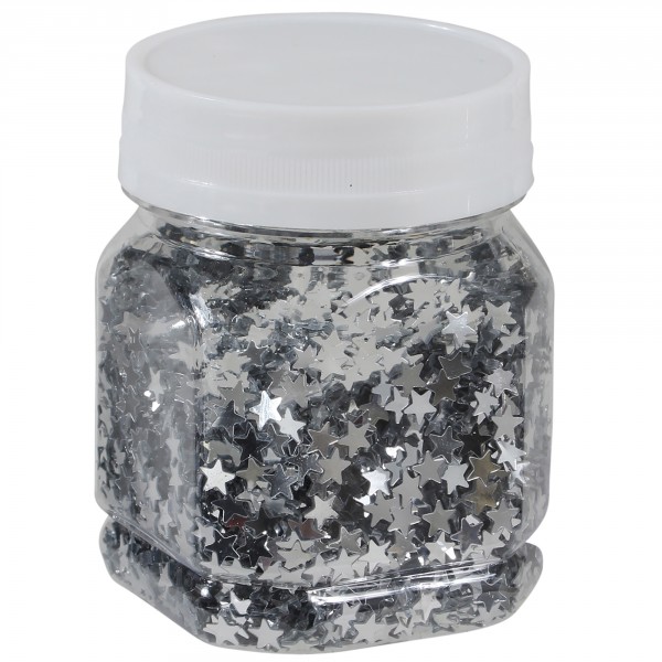 Glittersterne 80 g. - Glitterpuder 115 g zur Dekoration