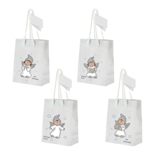 12 x Geschenktüte Schutzengel aus Papier - 3 Modelle - 3 Größen