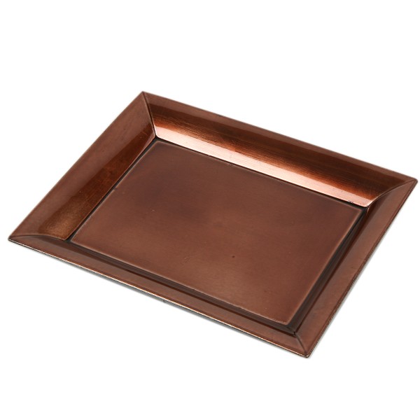 Tablett, braun glänzend, L 22 cm
