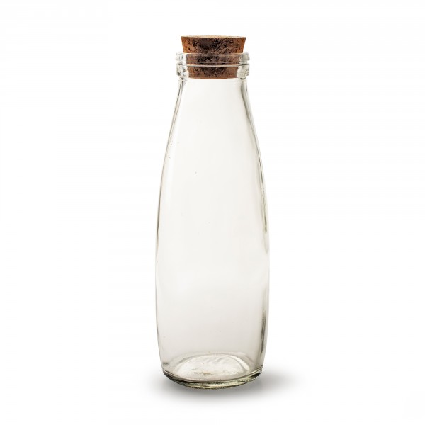 12 x Glasflaschen im Landhausstil mit Korken