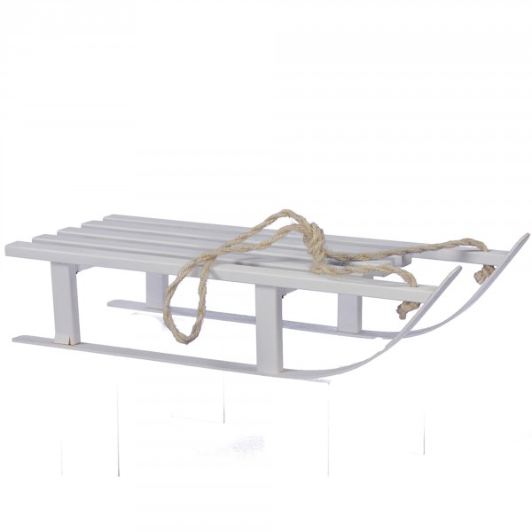 Holzschlitten zur Dekoration L 16 cm / L 38 cm oder 51 cm