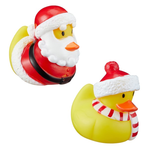 4-teiliges Set Badeenten Weihnachten H 6 cm