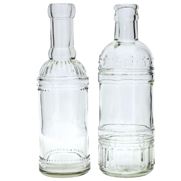 12 x Dekoflaschen - Vasen - Kerzenständer H 20,5 cm