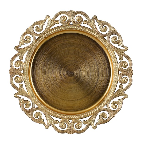 Platzteller im Antik-Finish im Vintage Look Ø 32,5 cm