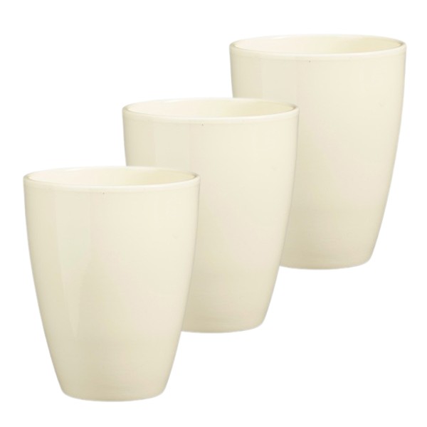 3 x Orchideentöpfe "TUSCA" - H 17 cm - Ø 13,5 cm