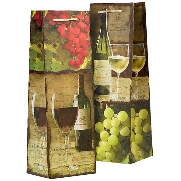 12 x Flaschentüten für Wein und edle Tropfen H 35 cm